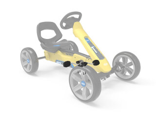 BERG Ersatzteil Reppy - Tretlager mit Pedalen schwarz 10 mm Welle