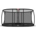 BERG Trampolin Oval 520 cm Grand Elite InGround Grau + Safety Net DLX XL Airflow pro