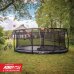BERG Trampolin Oval 520 cm Grand Elite InGround Grau + Safety Net DLX XL Airflow pro