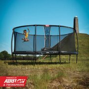 BERG Trampolin oval Grand Elite Regular 520 grau + Safety...