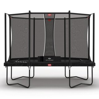 BERG Trampolin rechteckig Ultim Favorit Regular 330 Black / schwarz + Safety Net Comfort