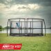BERG Trampolin Rechteckig 410 cm Ultim Champion FlatGround grau + Safety Net DLX XL