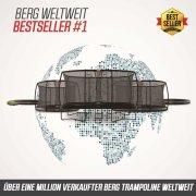 BERG Trampolin Rechteckig 410 cm Ultim Champion FlatGround Black / schwarz + Safety Net DLX XL