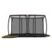 BERG Trampolin Rechteckig 500 cm Ultim Champion FlatGround Grey / grau + Safety Net DLX XL