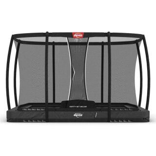 BERG Trampolin Rechteckig 330 x 220 cm Ultim Champion InGround Grey / grau + Safety Net Deluxe