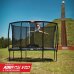 BERG Trampolin rechteckig Ultim Champion Regular 410 Grey / grau + Safety Net DLX XL
