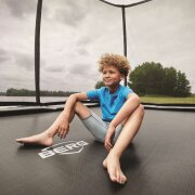 BERG Trampolin rechteckig Ultim Champion Regular 410 Green / grün + Safety Net DLX XL