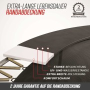 BERG Trampolin rund Champion Regular 430 Grau Levels + Safety Net DLX XL