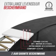 BERG Trampolin rund Elite Regular 380 grau + Safety Net...