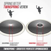 BERG Trampolin rund Elite Regular 380 grau + Safety Net Deluxe Airflow pro