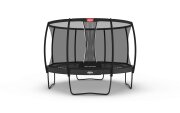 BERG Trampolin rund Elite Regular 380 grau + Safety Net Deluxe Airflow pro