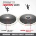 BERG Trampolin rund Elite Regular 380 grau + Safety Net Deluxe Airflow pro