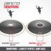 BERG Trampolin Rund 430 cm Elite InGround Grau + Sicherheitsnetz Deluxe Airflow pro