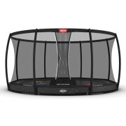 BERG Trampolin Rund 430 cm Elite InGround Grau Levels +...