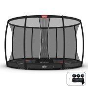 BERG Trampolin Rund 430 cm Elite InGround Grau Levels +...