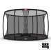 BERG Trampolin Rund 430 cm Elite InGround Grau Levels + Safety Net DLX XL