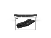 BERG Ersatzteil Schutzrand 350 cm oval grau - Grand...