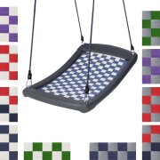 die Schaukel Kleine Mehrkindschaukel - Standard M silber/rot, Seillänge bis 2,2m