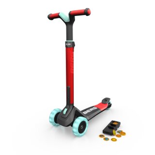 BERG Nexo Scooter klappbar Lights Magnet-deck rot