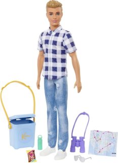 Mattel HHR66 Barbie Abenteuer zu zweit Ken Camping-Puppe und Zubehör. Spielzeug für Kinder ab 3 Jahren