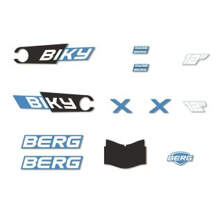 BERG Laufrad Ersatzteil Biky - Sticker set City Blue Handbrake
