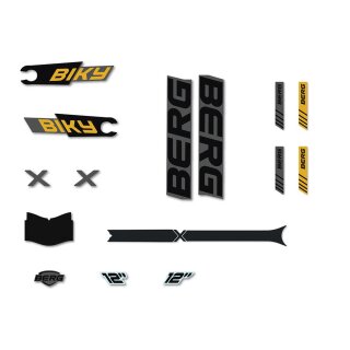 BERG Laufrad Ersatzteil Biky - Sticker set Cross Grey Handbrake