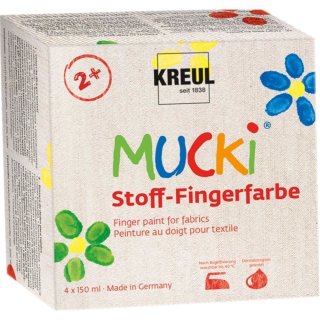 C. KREUL MUCKI Stoff-Fingerfarbe 4er Set