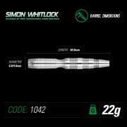 Winmau Steeldart Winmau S.Whitlock silver 1042-22g