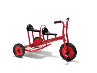 Winther VIKING Taxi Dreirad für Kinder – Robustes Tandem-Dreirad für 2 Kinder, für Rollenspiele und sicheren Fahrspaß, 4-7 Jahre