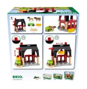 36012 BRIO Tierscheune mit Heuwaggon - Zubehör zum Zugset für Kinder ab 3 Jahren