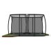 BERG Trampolin FlatGround 410 cm Ultim Champion ECO rechteckig Grün + Sicherheitsnetz DLX XL