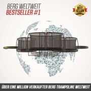 BERG Trampolin Regular 410 cm Ultim Champion ECO rechteckig Grün + Sicherheitsnetz DLX XL
