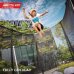 BERG Trampolin Regular 410 cm Ultim Champion ECO rechteckig Grün + Sicherheitsnetz DLX XL