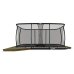 BERG Trampolin FlatGround 5 x 5 m Ultim Pro Bouncer rechteckig Grau + Sicherheitsnetz XL