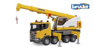 bruder 03571 Scania Super 560R Liebherr Kran-LKW mit L+S Modul