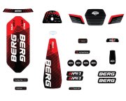 BERG Gokart Ersatzteil Rally - Sticker Set APX Red 3 Gears