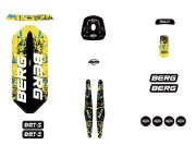 BERG Gokart Ersatzteil Rally - Sticker Set DRT Yellow 3...