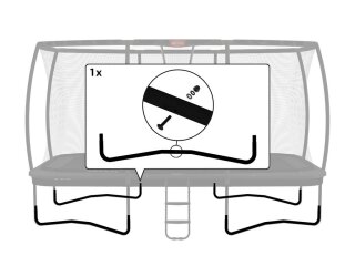 BERG Trampolin Ersatzteil Ultim Pro Bouncer - W-Fuß 5x5 (L+R, Incl. Montage Set)