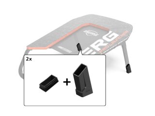 BERG Trampolin Ersatzteil Pro Launcher - Straight Leg Rubber Foot + Plastic Cap (2x)