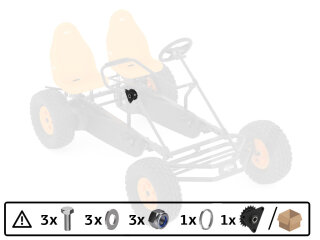 BERG Gokart Ersatzteil Duo Coaster - Rear axle center set
