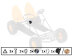 BERG Gokart Ersatzteil Duo Coaster - Rear axle center set