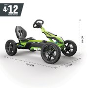 BERG Gokart Rally 2.0 DRT grün BFR mit Anhänger L