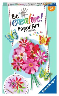Ravensburger 23678 BeCreative Paper Art Flowers & Butterflies, DIY für Kinder ab 6 Jahren