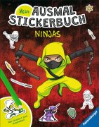 Ravensburger Mein Ausmalstickerbuch Ninjas - Großes...
