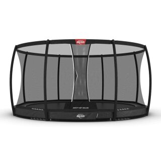 BERG Trampolin Rund 430 cm Champion InGround Grau + Netz Deluxe