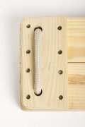 Dice Klettergerüst Zubehör Schaukelsitz aus imprägnierten Kiefernholz mit beige geflochtenem Seil