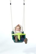 DICE Kunststoff-Babysitz Grün geflochtenes Seil Beige - passend für BERG PlayBase