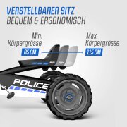 BERG Gokart Buzzy Police inkl. Soundbox mit Anhänger