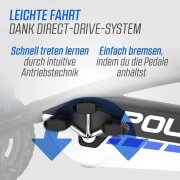 BERG Gokart Buzzy Police inkl. Soundbox mit Anhänger
