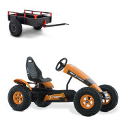 BERG Gokart XXL X-Treme E-Motor Hybrid orange E-BFR mit Anhänger
